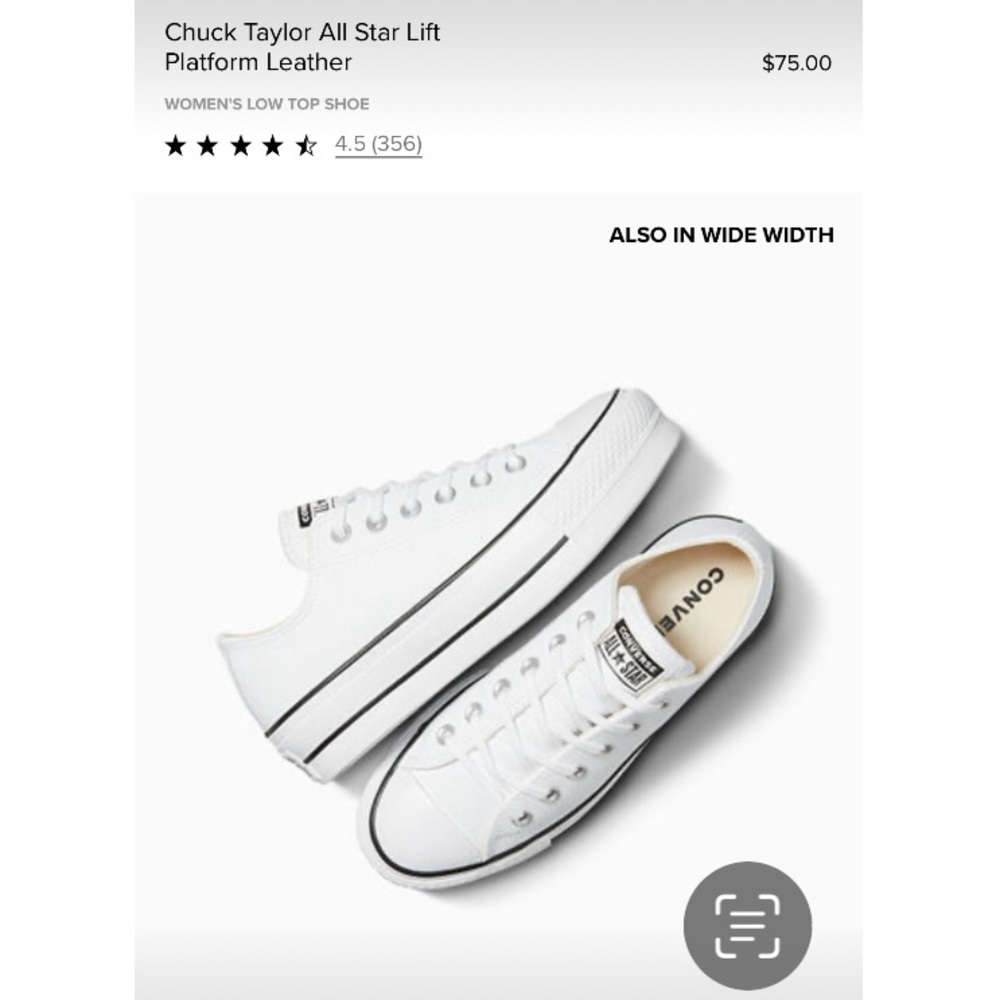 Converse White Chuck Taylor All Star Lift Platform Leather
